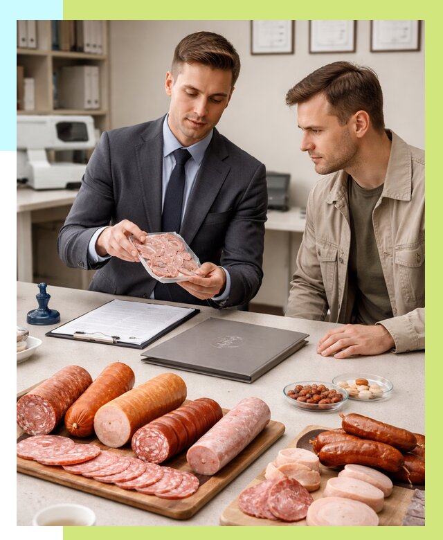 Сертификация колбасных изделий в Лобне от 7745 р. | Алешин-Лбн