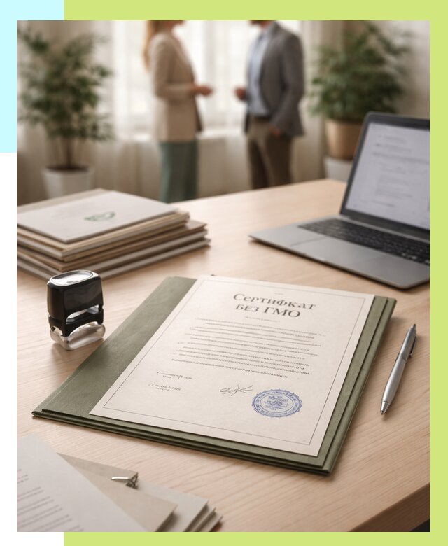 Сертификат без ГМО в Лобне от 7745 р. оформить срочно Алешин-Лбн