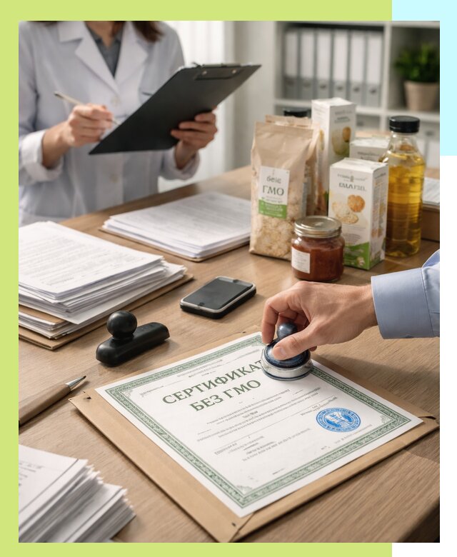 Получение сертификата Без ГМО для продукции в Лобне